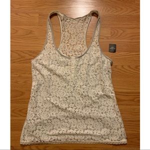 A&F lace button blouse